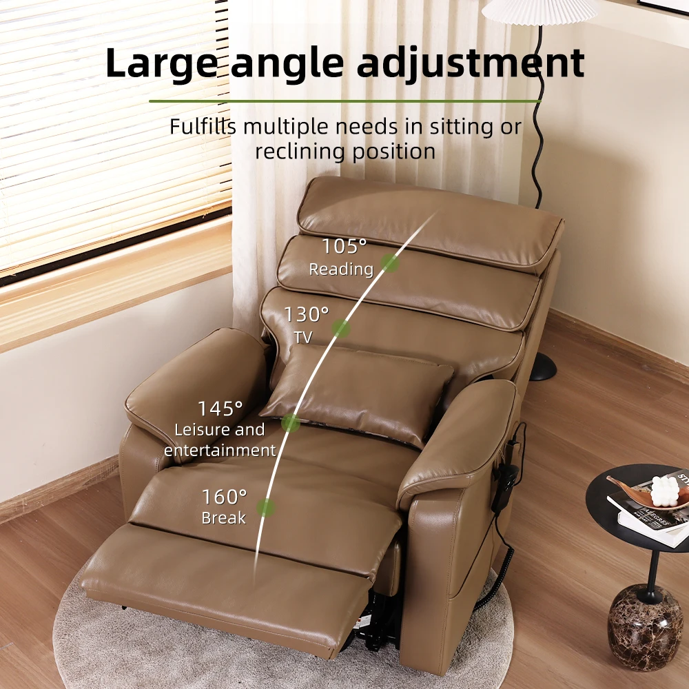 Electric Recliner Lift Chair for Elderly Massage zero Gravity Wood Frame Electric Sofa Heating Recliner Sofa Senior Furniture