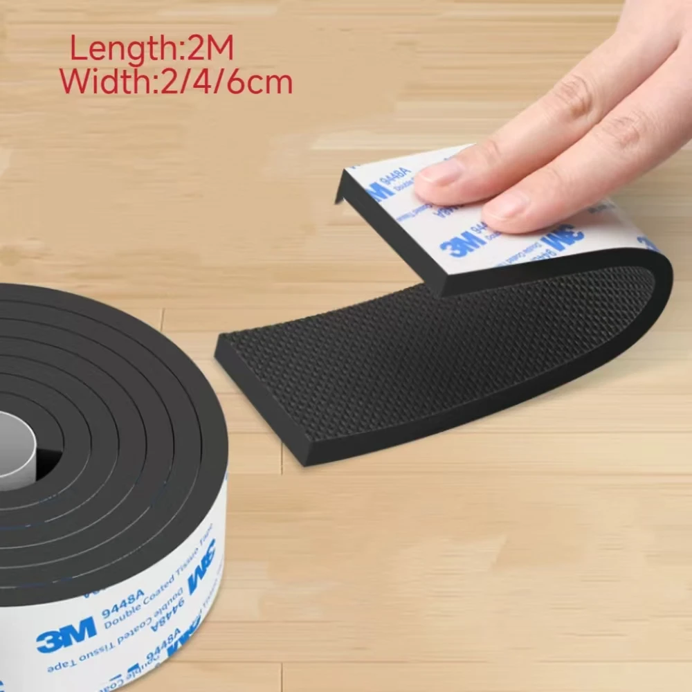 Black Chair Foot Pads 1 Roll - Thick Anti-Slip Noise Reducers | Wear-Resistant Furniture Protectors for Table/Chair Mute Pads