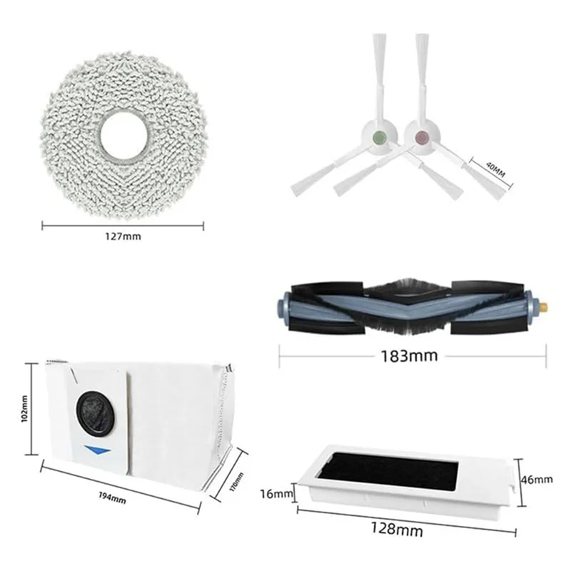 Części zamienne do Deebot T20 Omni/PRO/MAX T20 Pro/Akcesoria do odkurzaczy Szczotka główna Worki na kurz