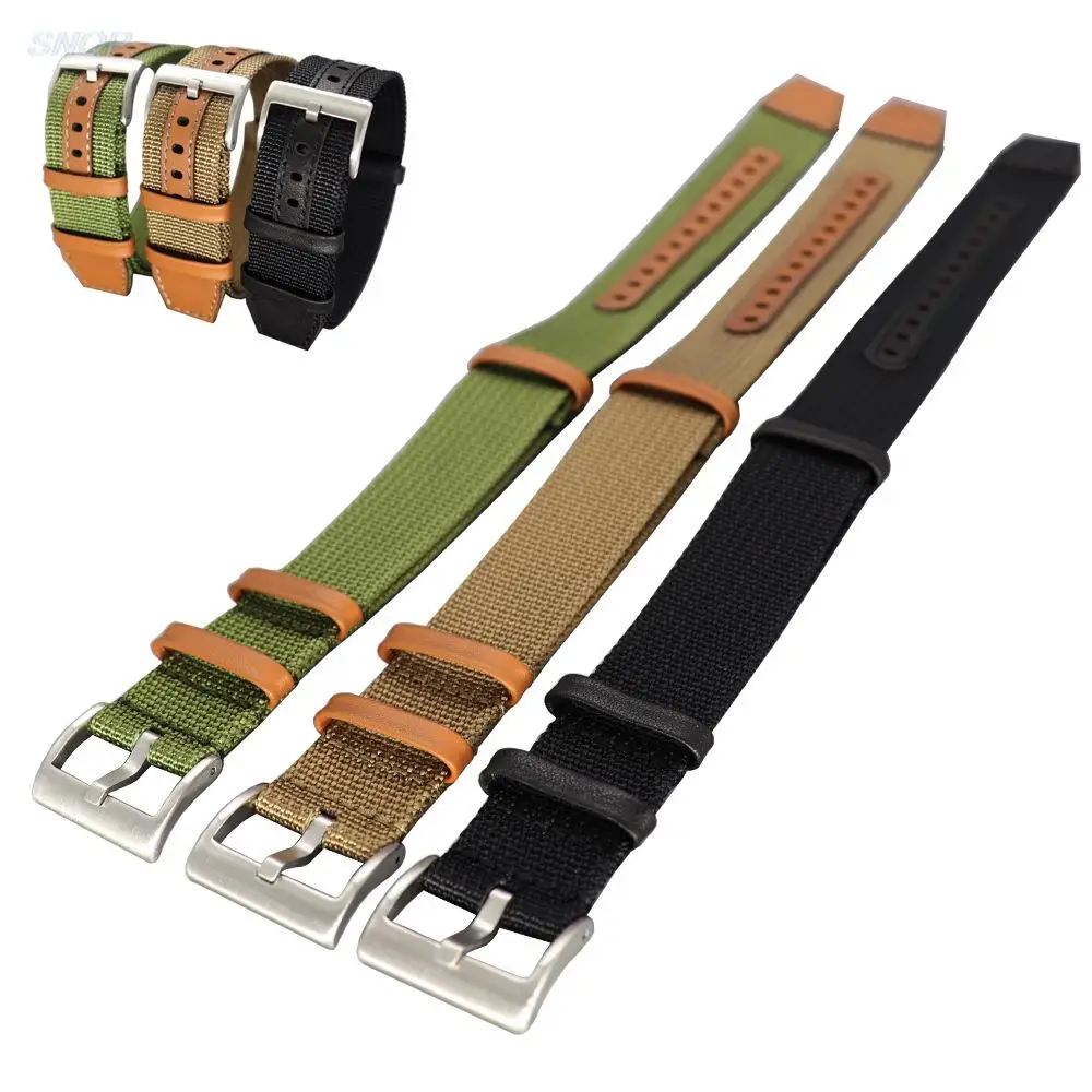 

Premium Quality Nylon 20mm 22mm Watchband Seatbelt Khaki Military Sport Canvas Wrist Band Bracelet for Hamilton Watch Strap