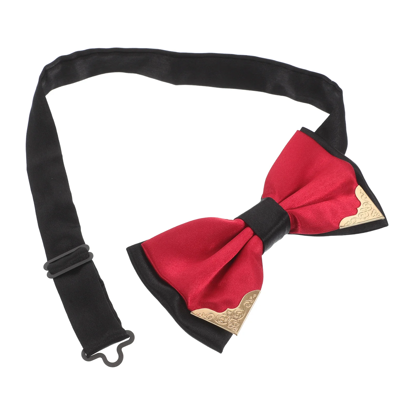 Finiture in metallo per uomo Papillon accessorio per festa di nozze durevole regolabile a doppio strato per uomo Papillon in metallo alla moda