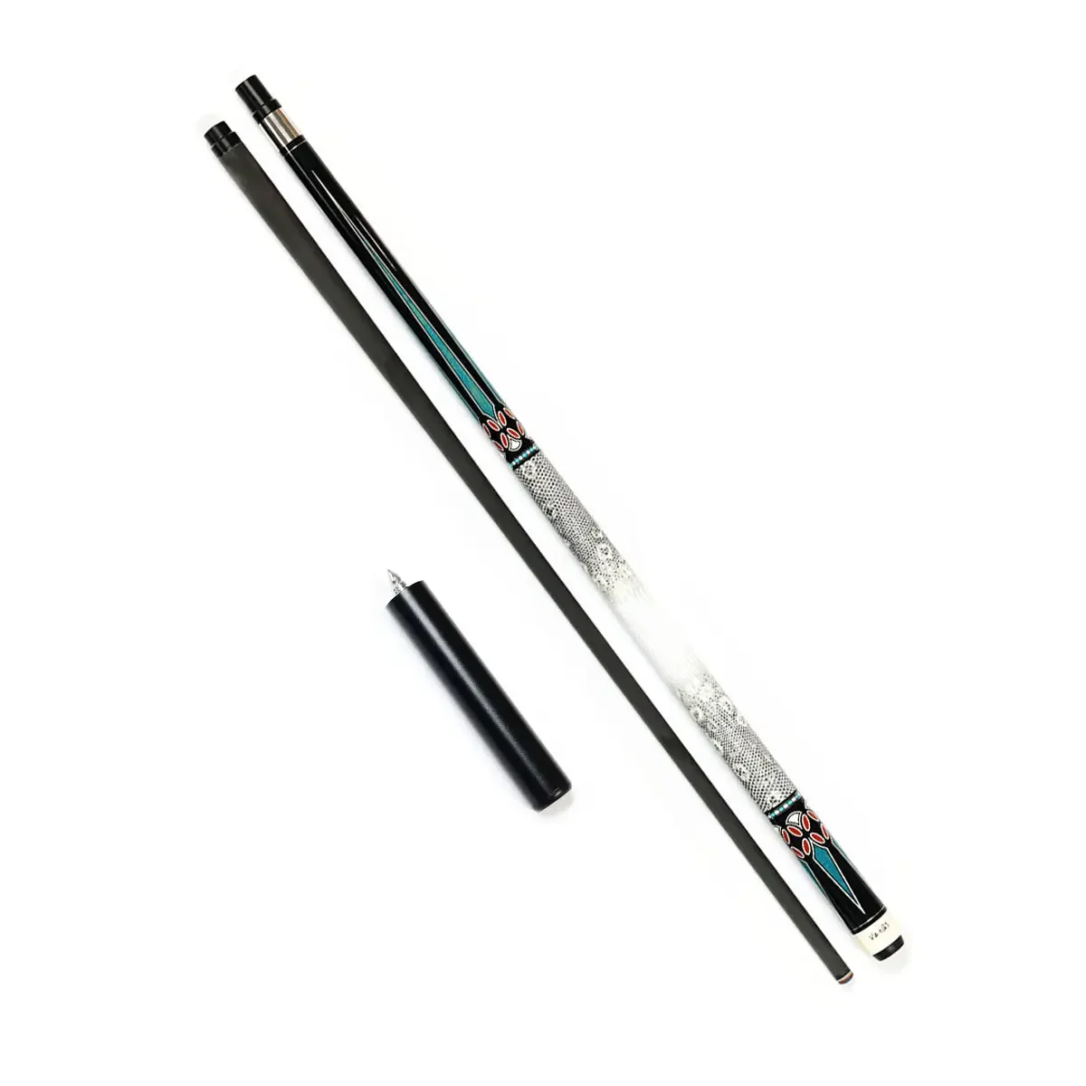 

Professional 58'' 1/2-pc 12.5mm Billiard Pool Cue Play Taco with Carbon Fiber Shaft Stick Leather Grip & 6'' Extension