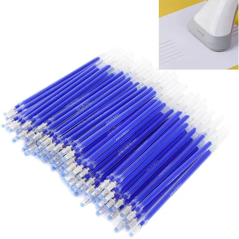 Kumaş dikiş için 100 adet isı silinebilir kalemler DIY terzilik kumaşlar terziler tebeşir kumaş kalemler için dikiş silinebilir kapitone