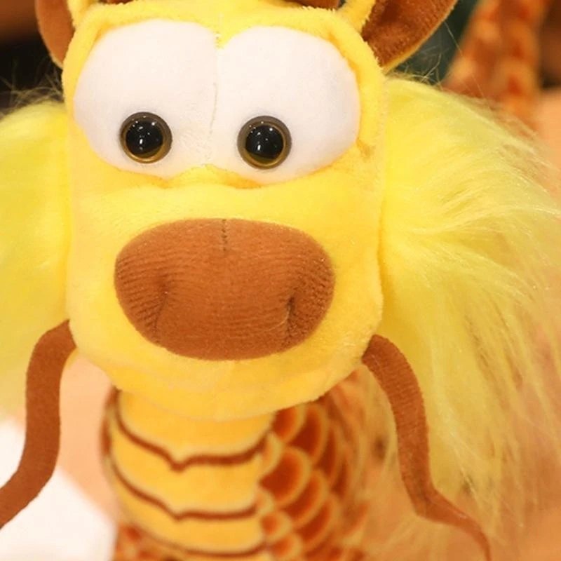 Q0KB realistische pluche Dragon Toy Luck Dragon Gevulde dieren pluche speelgoed voor kinderen