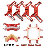 1/2/4pcs 90 Degree Right Angle Clamp Toggle Clamp for Woodworking Picture Frame Glass Clamp Carpenter Hand Tools