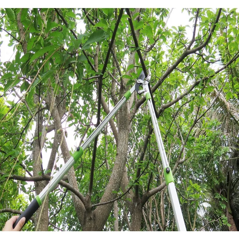 Cortapelos de yunque con recortador de derivación extensible resistente, recortador de árboles telescópico de 26-41 pulgadas, podadora de herramientas de jardín de 5 capas