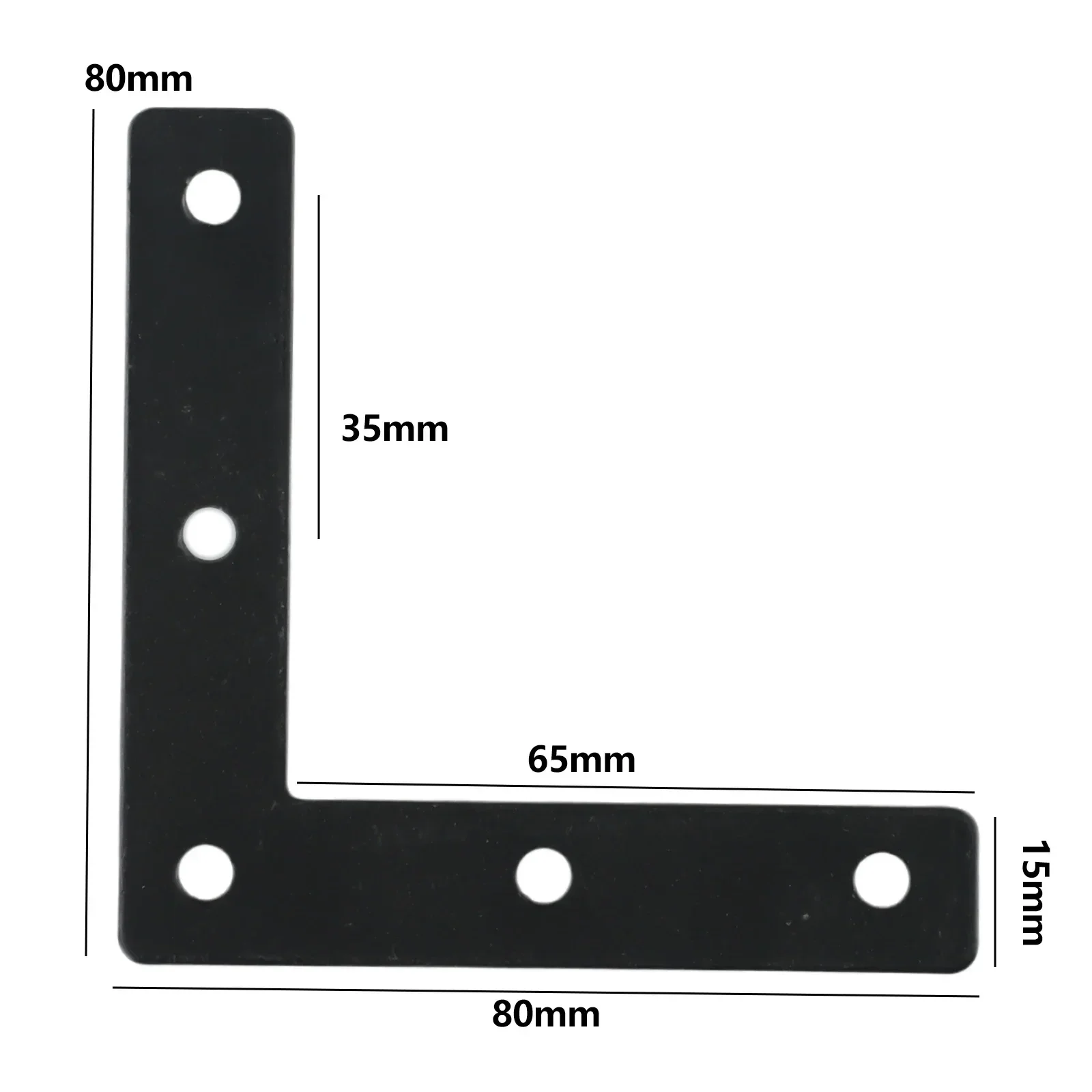 Bracket Steel Thicken Black L Right Angle Bracket 90° Shelf Bracket Connector Stainless Steel For Any Table Cabinet Shelf