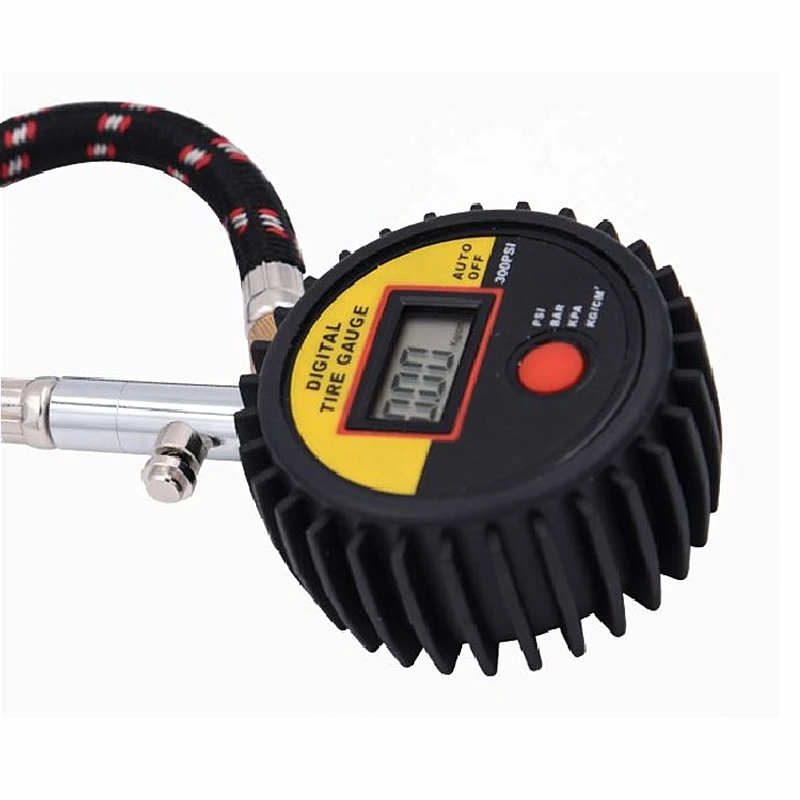 Factory Supply Lcd Screen Digital Tire Deflation Tyre Digital Pressure Gauge With Ball Foot Air Chuck