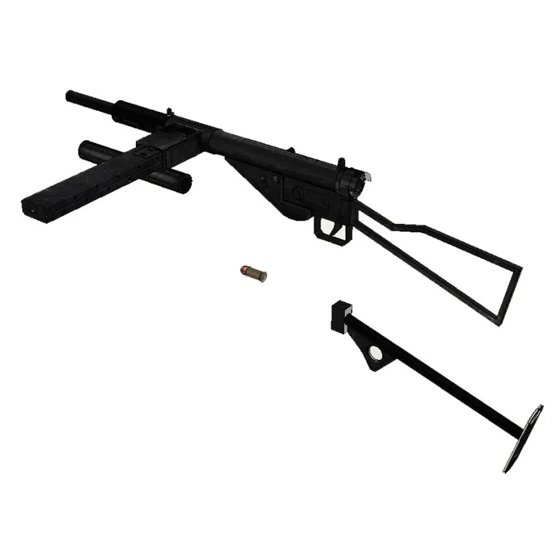 3D Paper Model Sten Submachine Gun 1:1 Firearms War II Handmade Puzzle Toy
