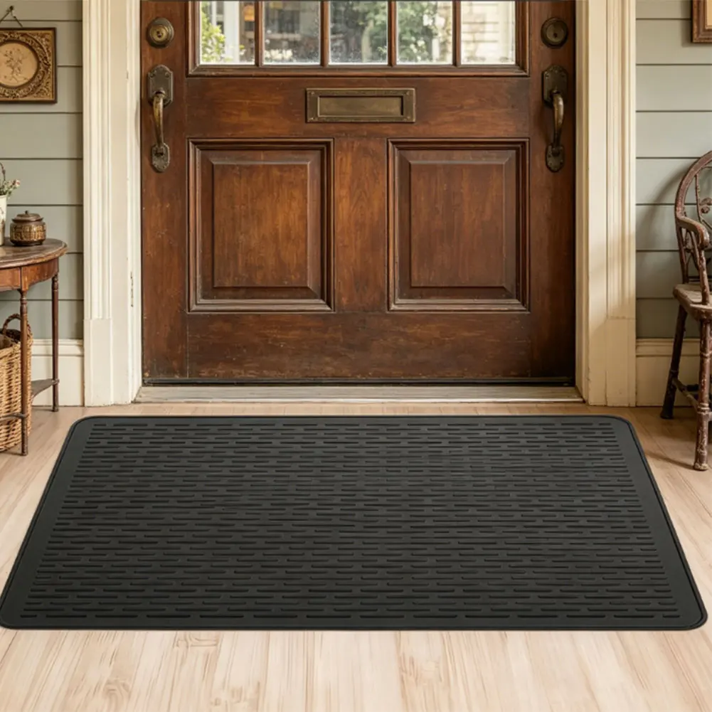 Waterproof Doormat Rubber Indoor Outdoor Door Mats 92x52cm 86x56cm Doormat Outdoor Entrance Non Slip Mat For Patio Proch Outside