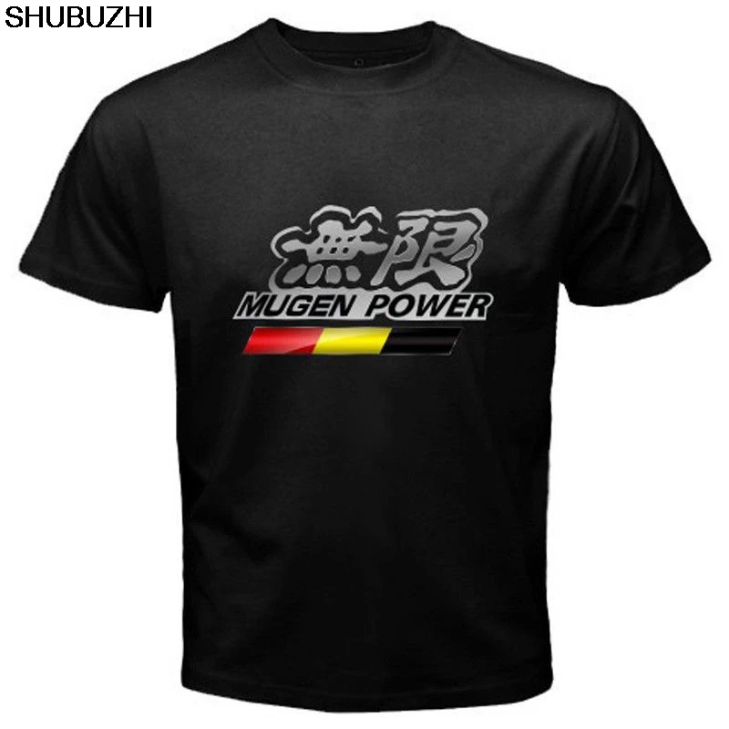 New MUGEN POWER JAZZ Tuning Racinger Car Logo Men's Black T-shirt Size S to 3XL funny t shirts men cotton tshirt summer