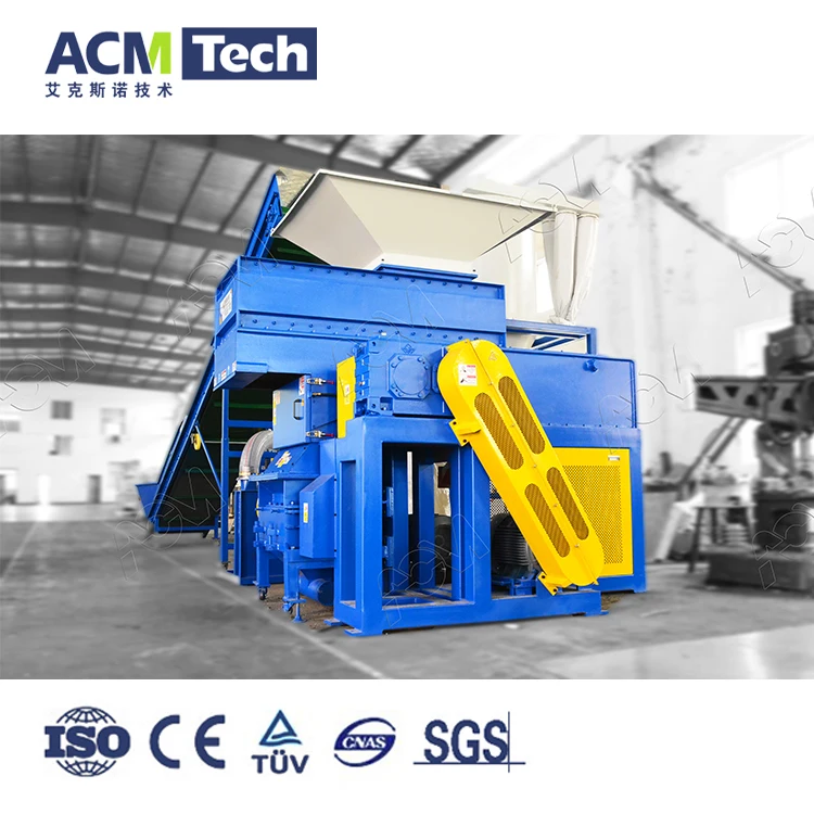 low maintenance plastic lumps recycling single shaft shredder and crusher line for fabric plastic bags shredding