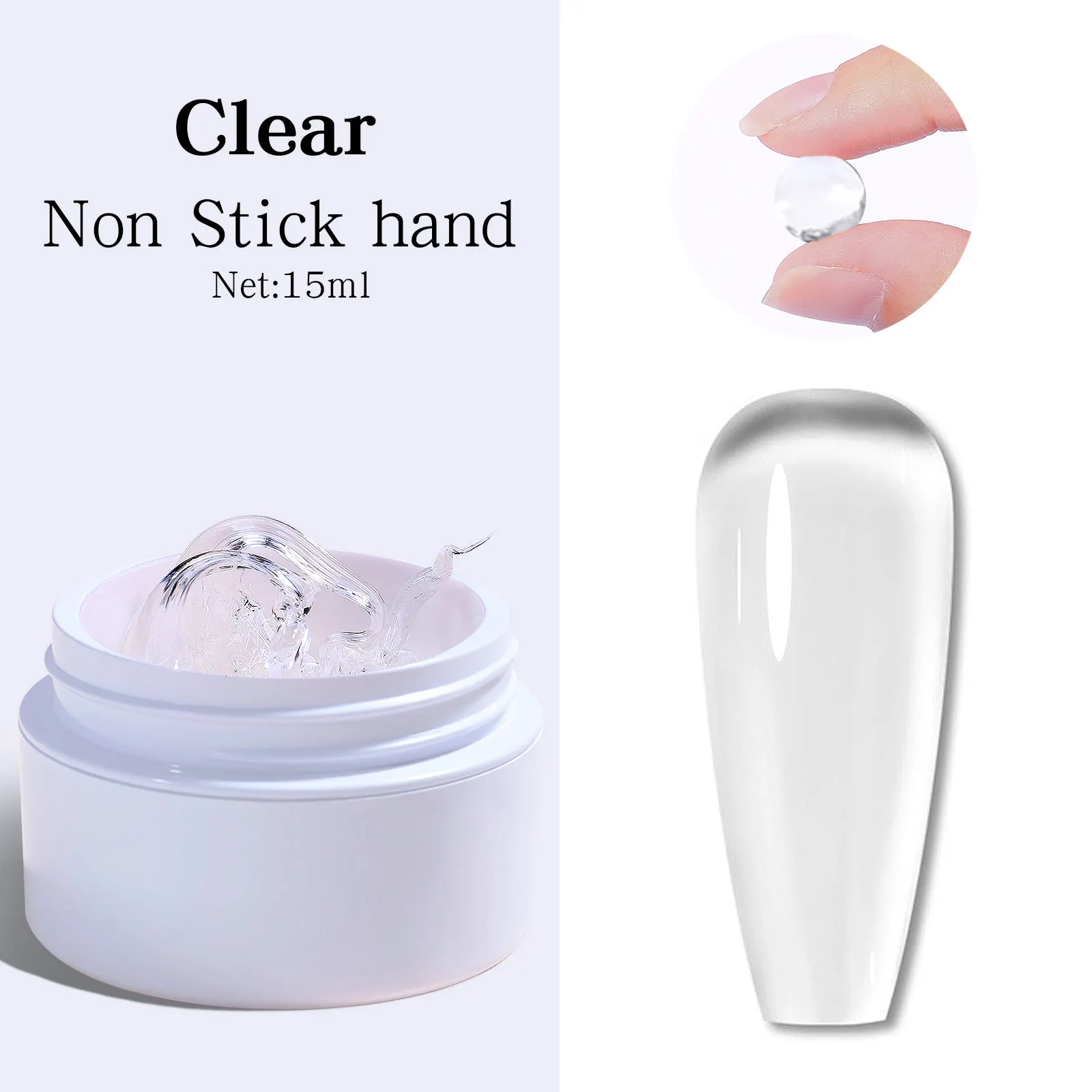 Quick Extension Gel White Clear Poly Nail Gel Acrylic UV Gel Soak Off Crystal Hard Gels Tip Fast Extend UV Nail Hard Gel Cream