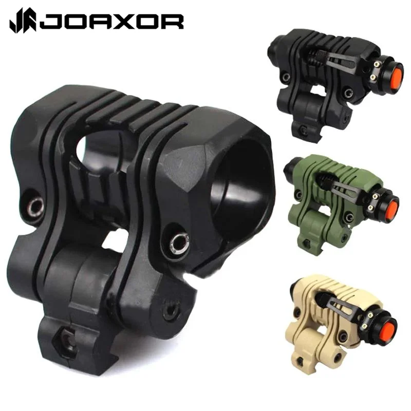 JOAXOR 25mm Diameter Led Flashlight Clip Tactical Helmet Accessories Mount Holder for 20mm Flashlight Rail With Wrench