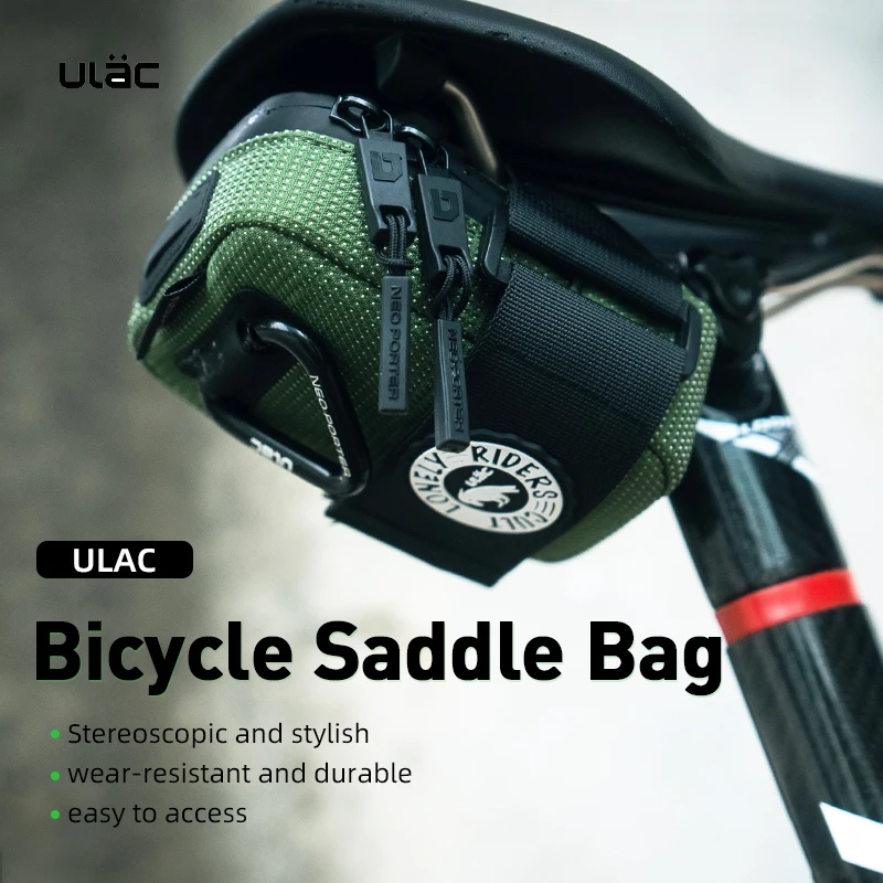 ULAC Cycling Tail Bag 0.5L Lightweight MTB Road Bike Waterproof Saddle Bag Bicycle Wear-resistant Seat Bag With Inside Pocket