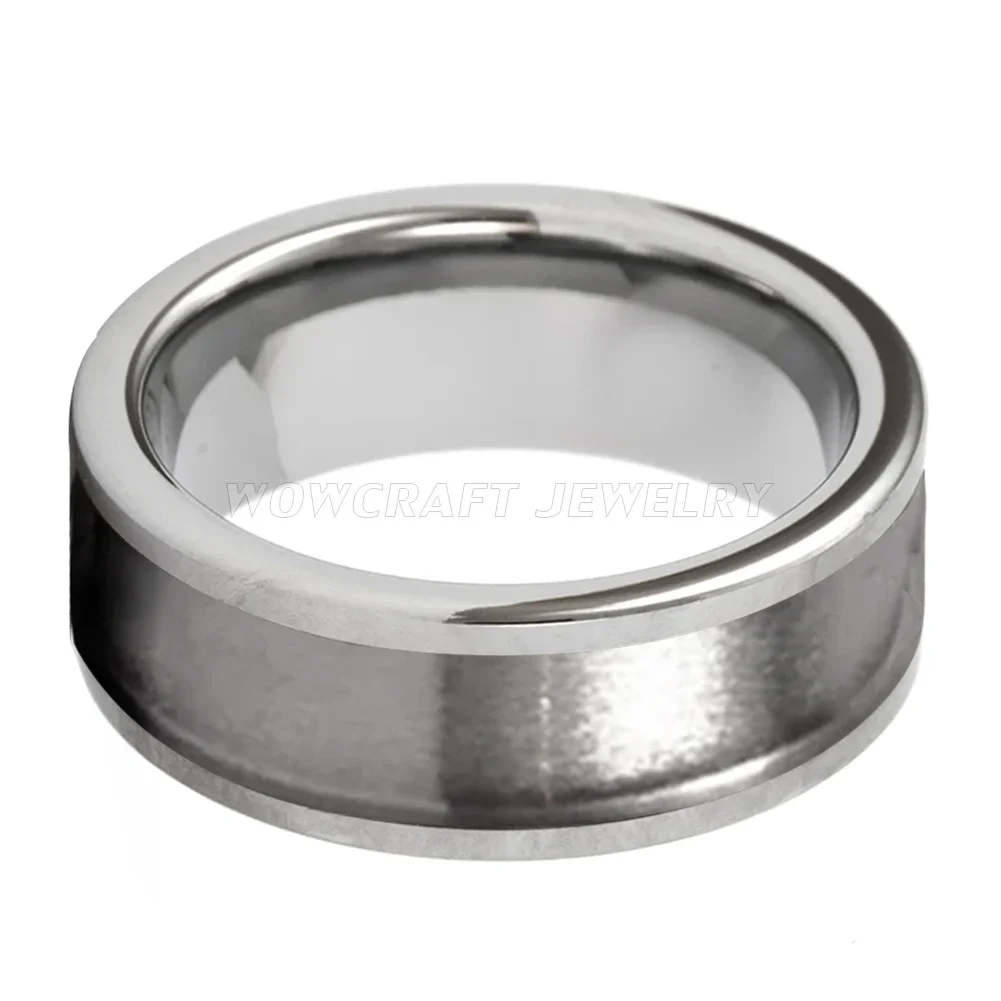 Wholesale Tungsten Ring Core For Inlay Channel Polished Shiny Pip Cut Tungsten Blank Rings