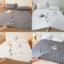 1pc Quilted Thick Mattresses Toppers Waterproof Mattress Pad Cover All-Season Elastic Corner Straps Fits Up To 30cm Bed
