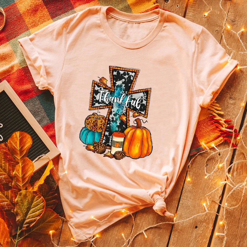 

Cross Thankful Shirt Pumpkin Patch Tshirt Love Fall Y'All Clothes Hello Pumpkin Tee Peace Love Thanksgiving Family T Shirts L