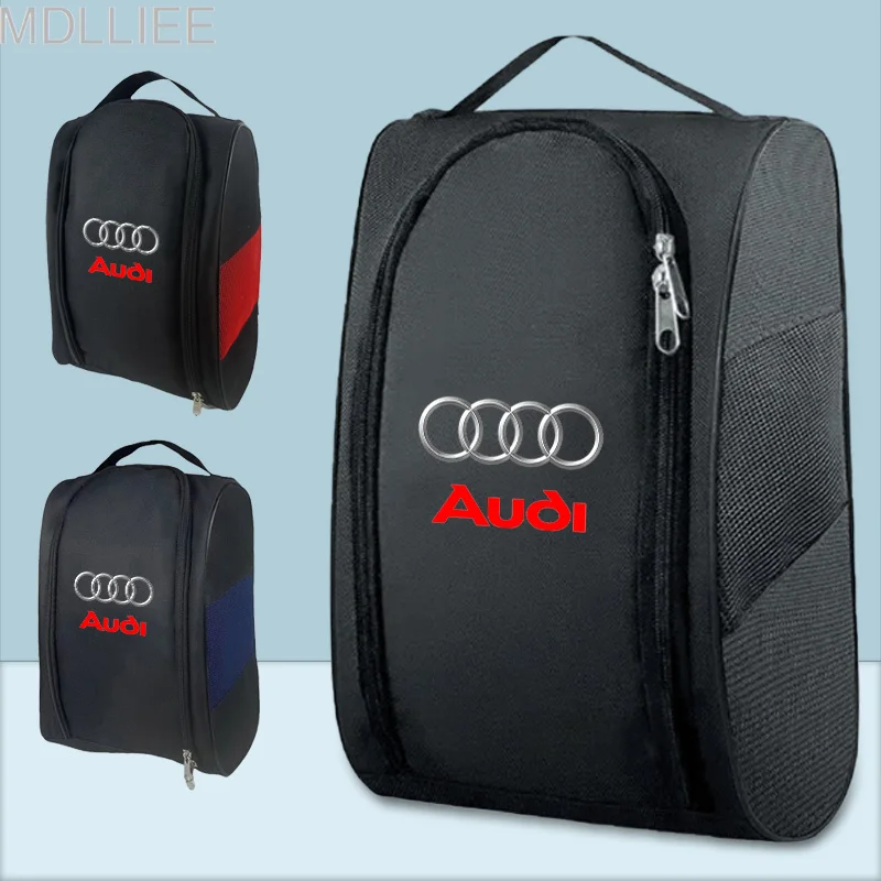 Bolsa de Armazenamento de Tênis com Emblema de Carro para Viagem e Passeio, Ferramenta de Armazenamento de Calçados para Audi Quattro SLine TT A3 A4 A6 A5 Q5 A1 Q7 Q3 A8 Q2 A7 RS7 RS