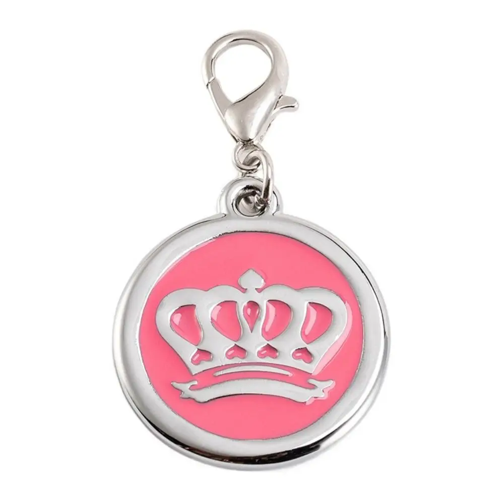 

Practical Crown Pet ID Name Tag Loss Prevention Personalized Dog Collar Pendant Zinc Alloy Pet Nameplate For Cats Dogs