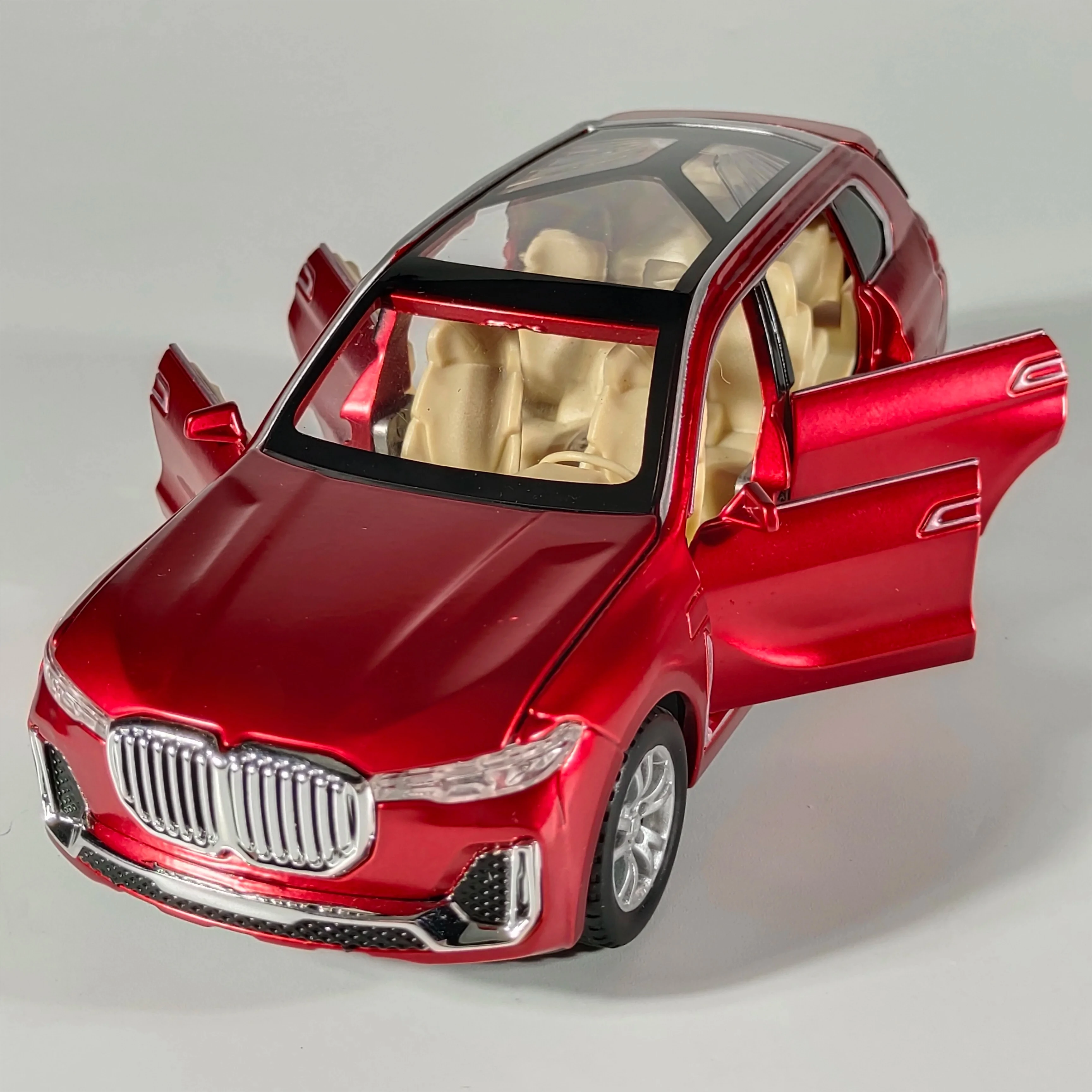 1:32 X7 Off Road SUV in lega di metallo pressofuso modello di auto casa decorazioni giocattolo alla moda micro veicoli tirare indietro con luce compleanno