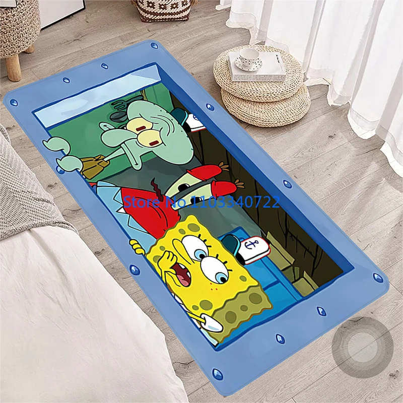 

Anime Spongebobs Entrance Rug Carpets 120x160cm Decor for Living Room Children's Bedroom Sofa Bathroom Kids Floor Mat