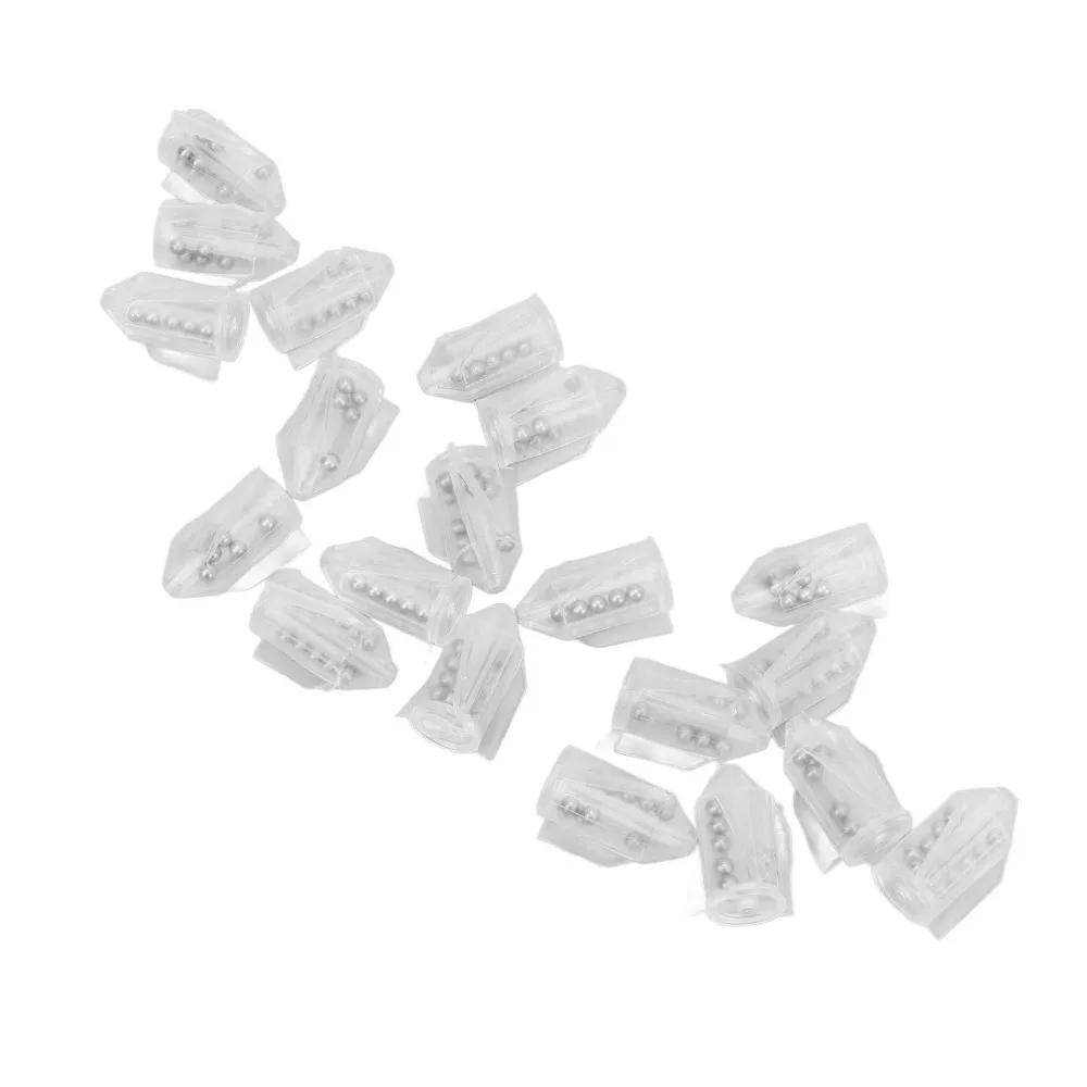 20PCS Durable PVC Fishing Lure Rattles Multifunctional Two Sizes Bait Weight Rattles with Beads Fishing Bait Rattles For Catfish