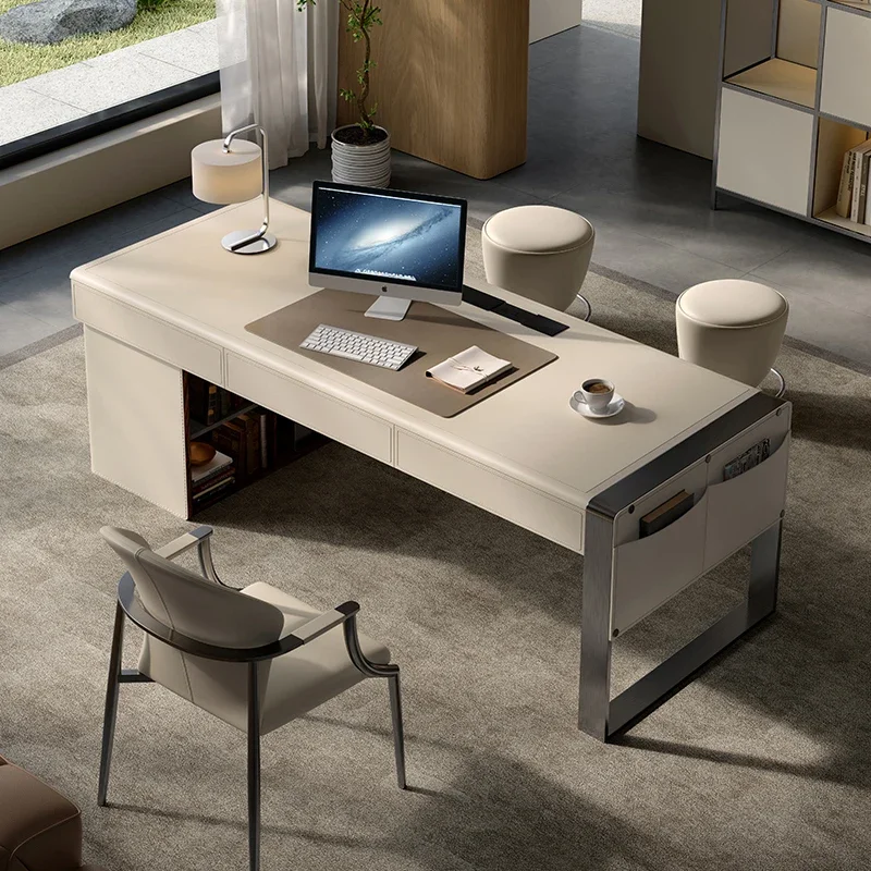 

Дизайнерский роскошный современный стол для руководителя, деревянный домашний эстетический большой учебный компьютерный стол, игровая стоячая офисная мебель Scrivania