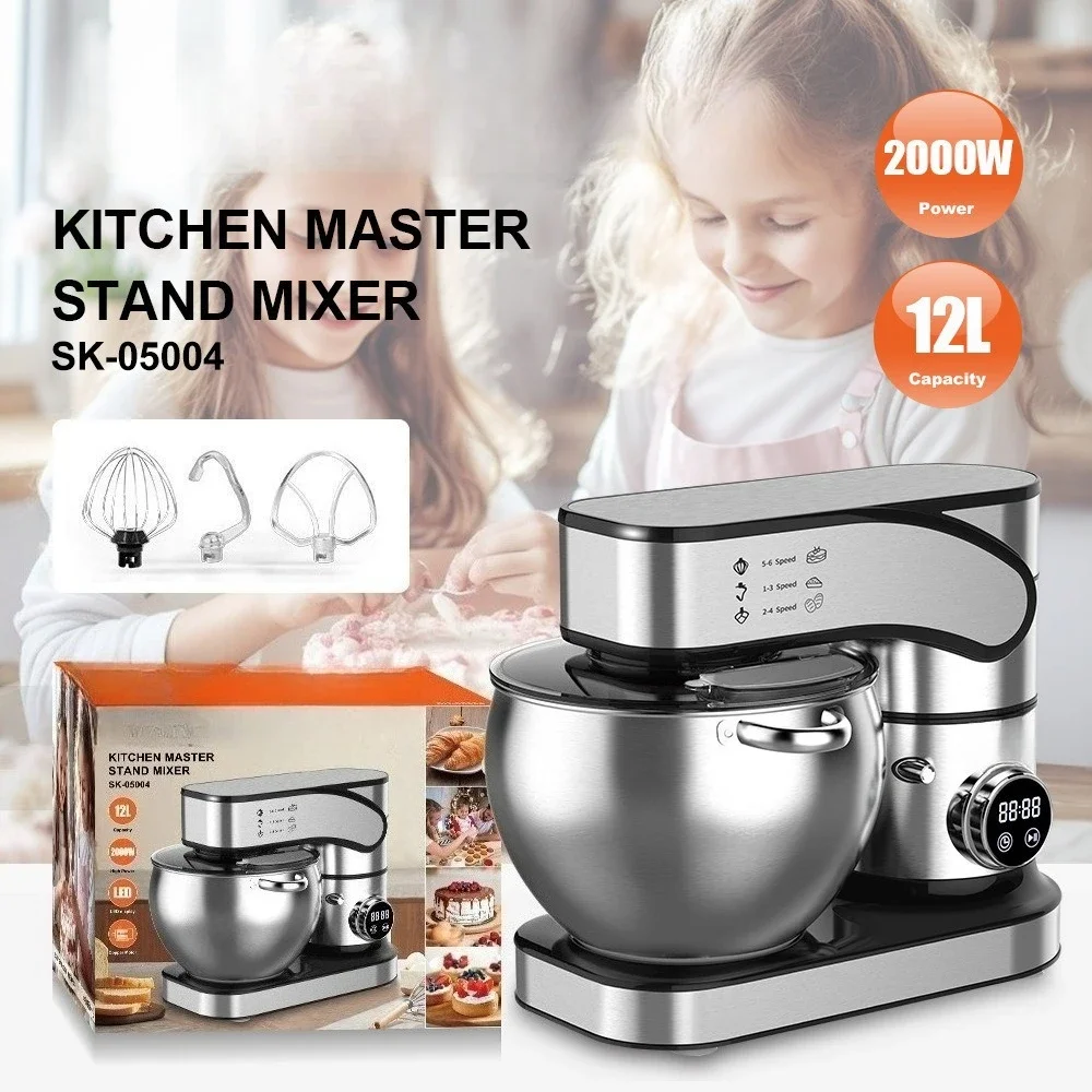 Limited Offer 05004 Dough Kneader Household 12L Chef Machine Automatic Egg And Noodle Mixer