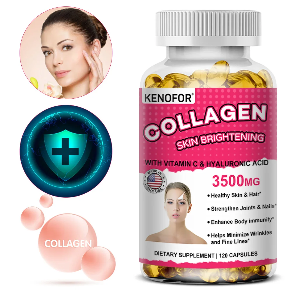 Las cápsulas de glutatión contantienen biotina y vitaminas, proporcionan beneficios antioxidantes y ayudan a mantener la piel sana, las uñas y el cabello.