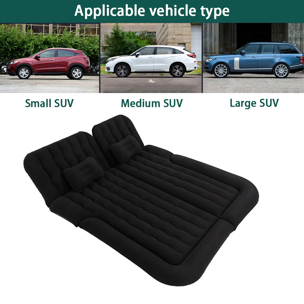

Black Suv Car Inflatable Bed for The Trunk, A Sleeping Mat for The Car's Back Seat, A Bed for Self-Driving Trips and Travels