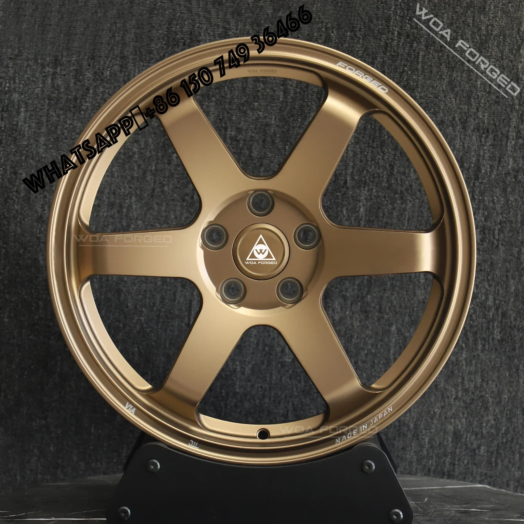 

6061-T6 Hot sale Single Six-Spoke Forged Wheels TE37 SAGA S-Plus Lightweight Aluminum Car Wheels 5x120 5x112 Single Disc