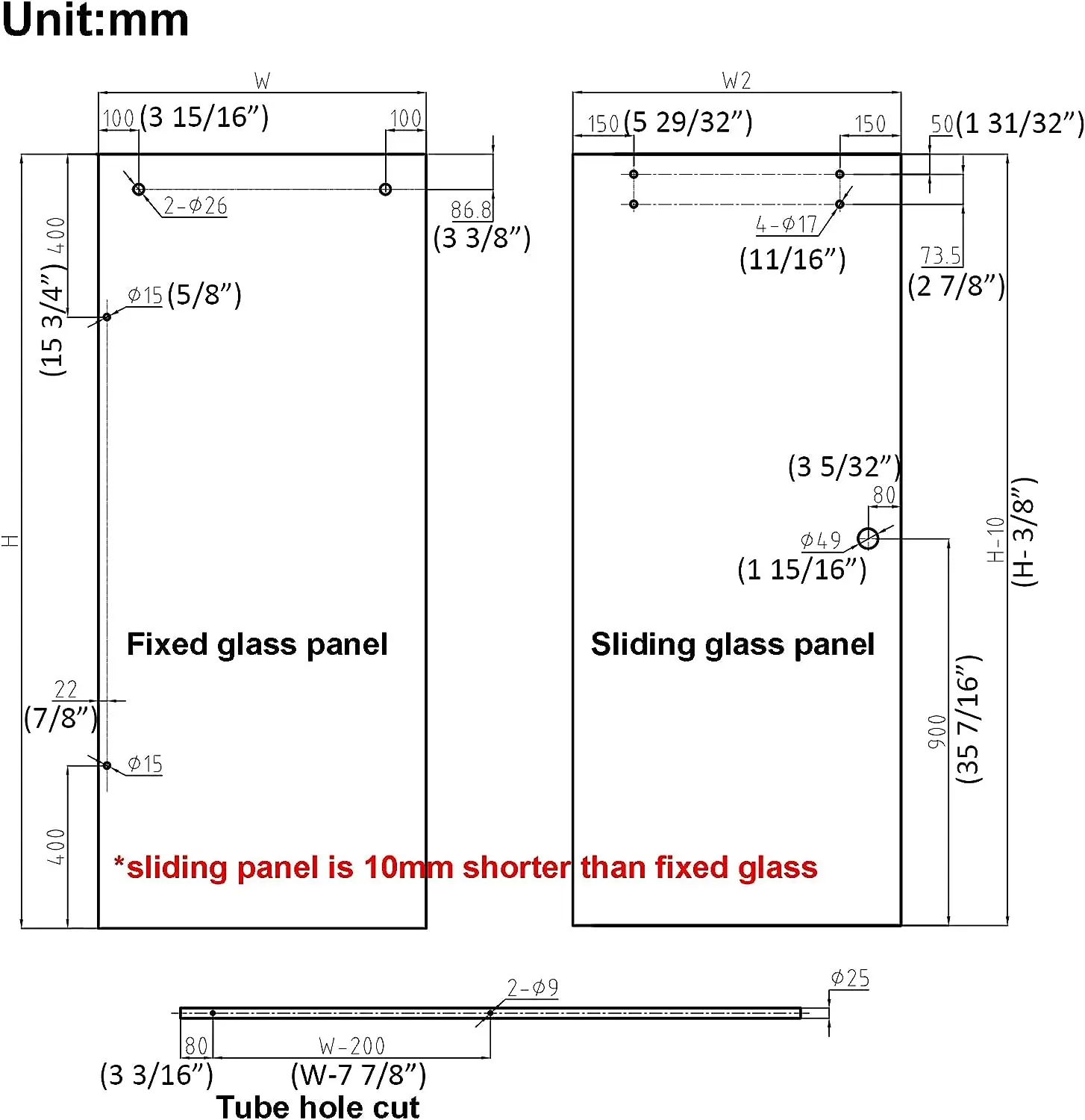 Imagem -05 - Diyhd-frameless Glass Shower Door Hardware Bronze Deslizante Trilho Room Kit 5ft 6.6ft