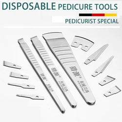 Ensemble professionnel de pédicure pour ongles incarnés, lame de poulet, outils de soins des pieds, gouges podiologiques