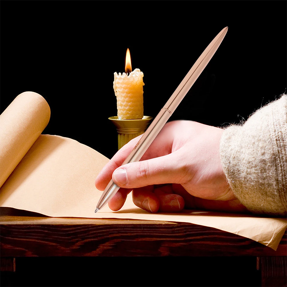 

Signature Stainless Steel Professional Ballpoint Smooth Writing Office Hotel Guest Book Pen Wear-Resistant Desktop Signing