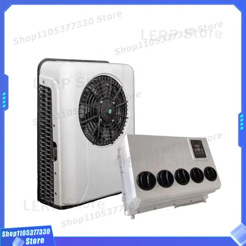 12V 24V Split Truck Parking Air Conditioner Semi Trailer Battery Powered AC System for Heavy Duty Vehicles Cooling Unit Semi