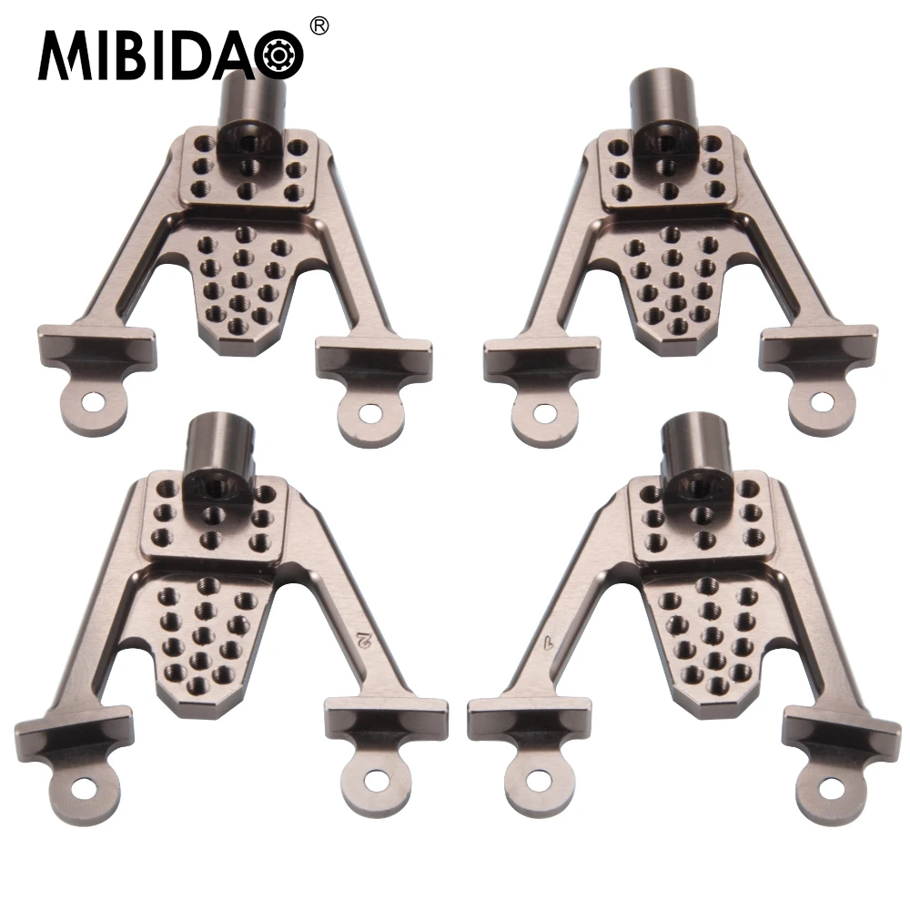 

MIBIDAO Aluminum Alloy Front Rear Shock Mount Lift Damper Tower Bracket for Axial SCX10 1/10 RC Crawler Car Truck Model Parts