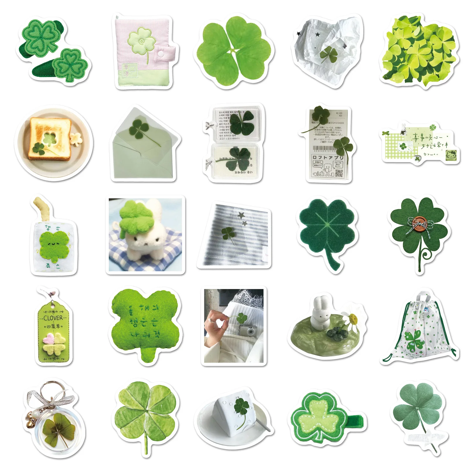 

10/30/50PCS Clover Ins Style Graffiti Stickers Personalized Creative Decoration Mobile Phone Case Laptop Suitcase Kids Toys Gifs