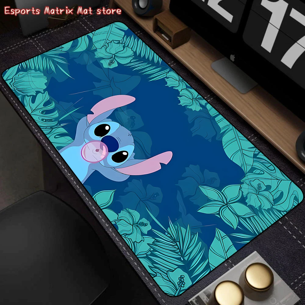 

Коврик для стола HD Print Lockrand с аниме-принтом Stitch Kawaii, коврик для мыши и клавиатуры ПК, милые игровые аксессуары для ноутбука, настольные коврики