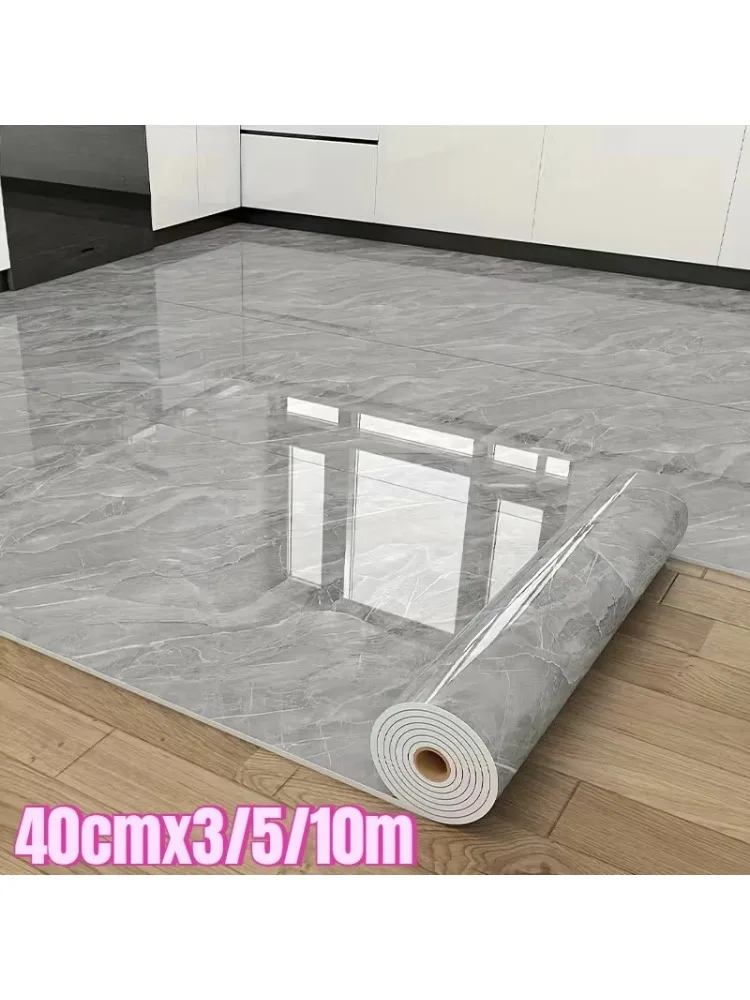 1 rol zelfklevend behang met marmeren stijlpatroon, waterdicht en oliebestendig decoratieve muursticker PVC-materiaal - afbeelding 2