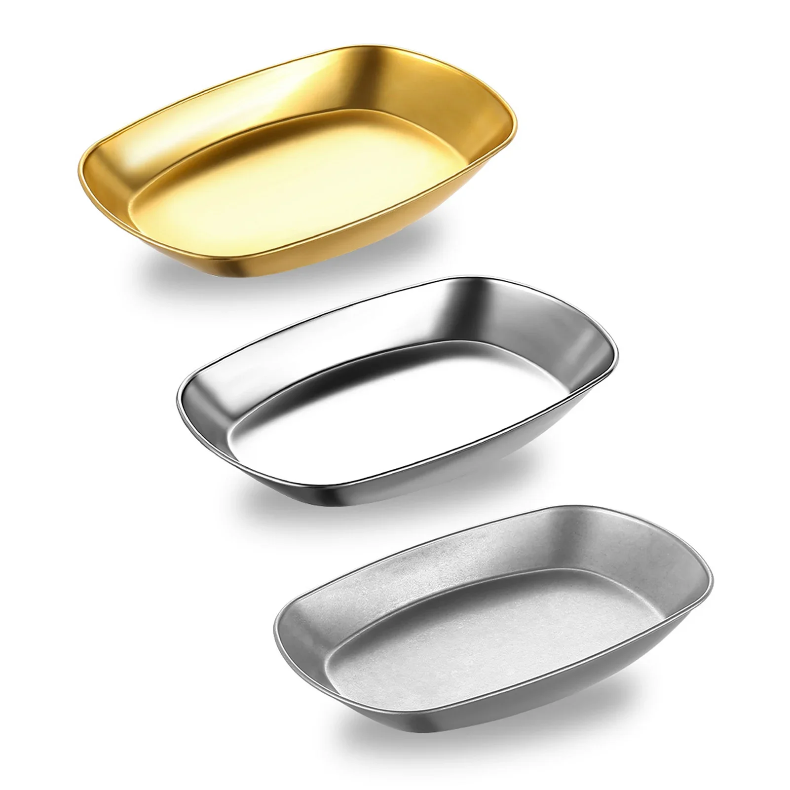 

Сервировочные тарелки из нержавеющей стали, 10-дюймовая обеденная посуда, металлическая походная тарелка для барбекю, закуски, металлическая походная тарелка