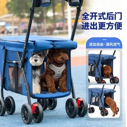 Pet Stroller for Dogs and Cats Lightweight Foldable and Detachable Outdoor Pet Stroller for Walking Dog and Detachable Basket