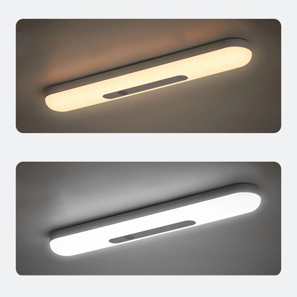 LED sob as luzes do armário com ímã, bateria recarregável embutida, lâmpada de sensor de movimento, luz noturna, 1200mAh