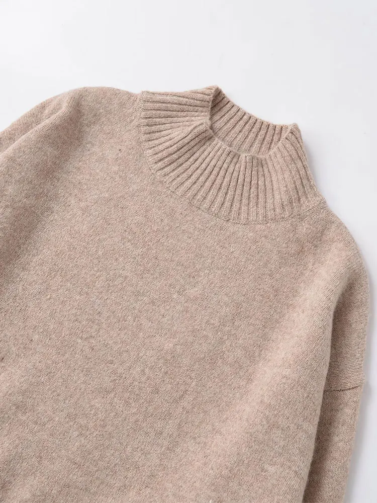 เสื้อสเวตเตอร์ผู้หญิงลำลอง NLZGMSJ แบบเรียบง่าย คอกลม แขนยาว ถักนิตติ้ง แฟชั่นใหม่ 2025 สำหรับฤดูใบไม้ร่วงและฤดูหนาว เสื้อสเวตเตอร์ที่เข้าได้กับทุกชุด