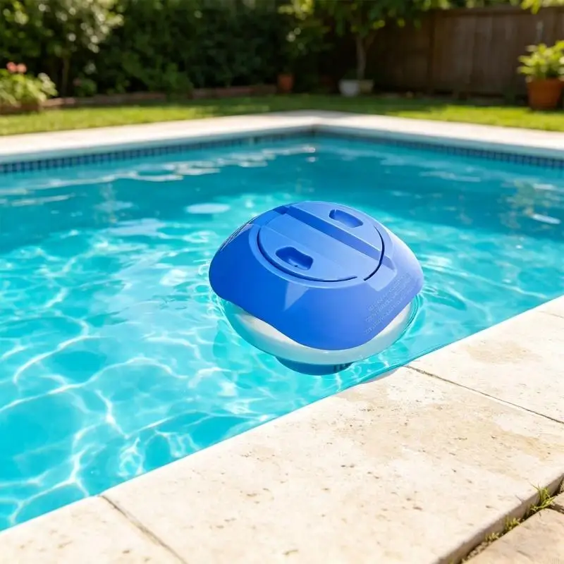 Schwimmender Chlor-Tablettenspender, Schwimmer für Schwimmbad, 19 Durchmesser und starke Konstruktion für langfristige 69HD – Detail 5