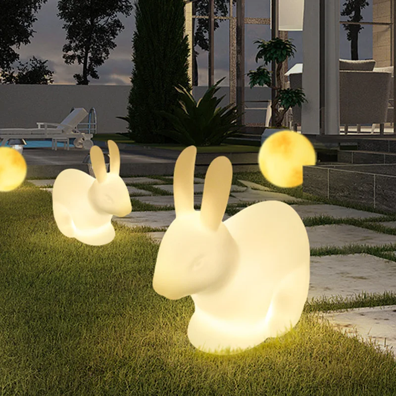 Outdoor Landscape Light,solar Waterproof Courtyard Light,outdoor Light,garden Rabbit Decorative Lights, Villa Park Lawn Lights