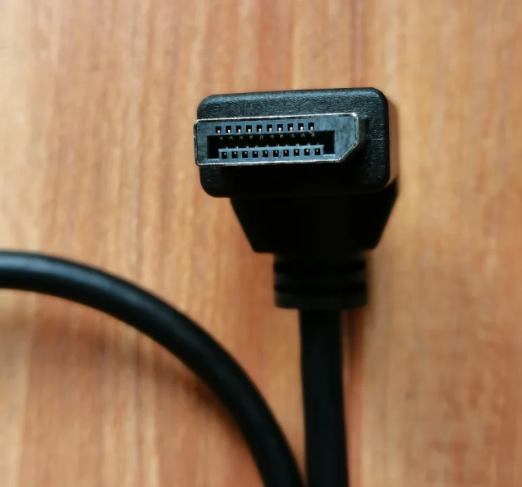 50cm Active Displayport to hdmi M90 degree DisplayPort 1.4 Cable 4K 60Hz Adapter 90 degree Up Down Angled
