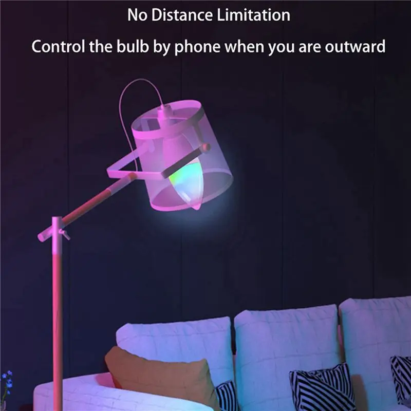 DT51 2X Tuya E14 Smart Bulb Dimmable Five-Way Spiral Candle Bulb WiFi RGB Bulb Remote Control and Voice Control 7W for Alexa