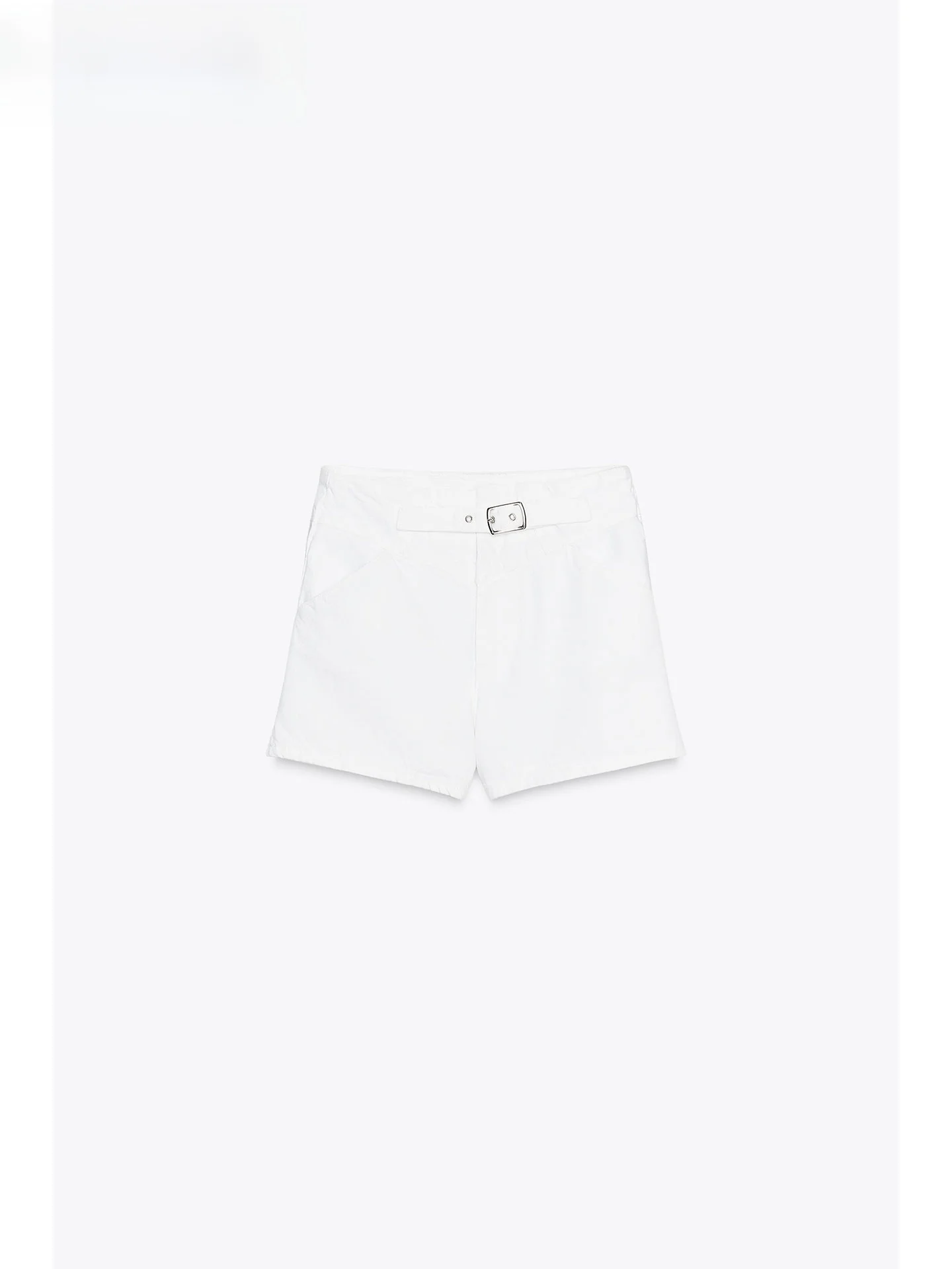 

ZAPRHA 2025 New Faion Spicy Girl Front Strap Decorated mid Waist Denim orts Women's Outerwear Straight Leg Slim Fit Summer