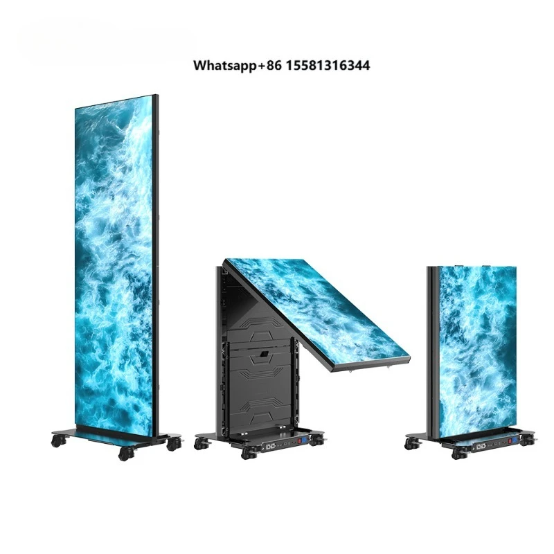 Canbest GOB P1.2 P1.5 P1.8 P2.5 Digital Foldable Portable Indoor Led Poster Display Banner Totem Stand Screen for Shop Store